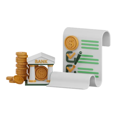 Relevé bancaire  3D Icon