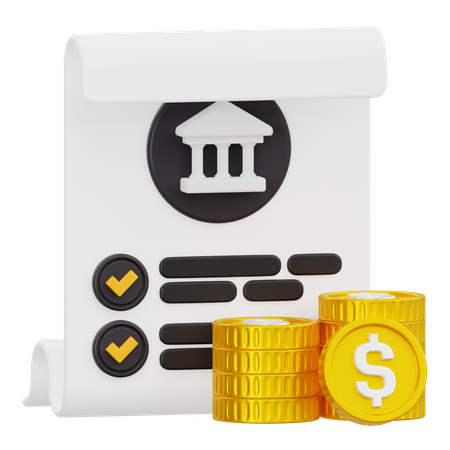 Relevé de compte  3D Icon