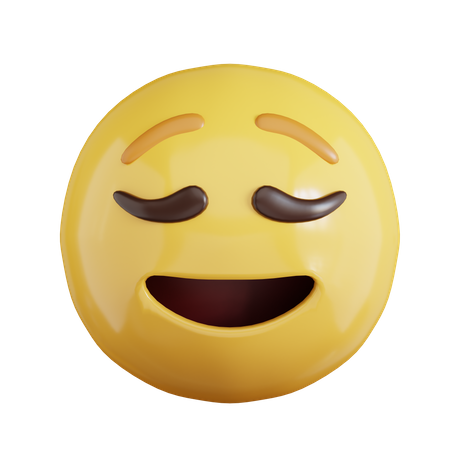 Relieved Emoji 3D Icon