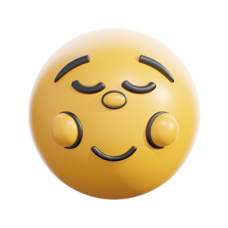 Relieved face  3D Icon