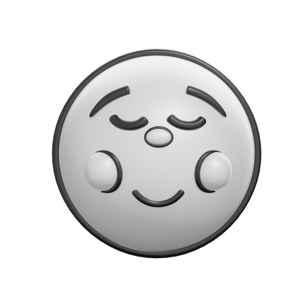 Relieved Face  3D Icon