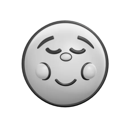 Relieved Face  3D Icon