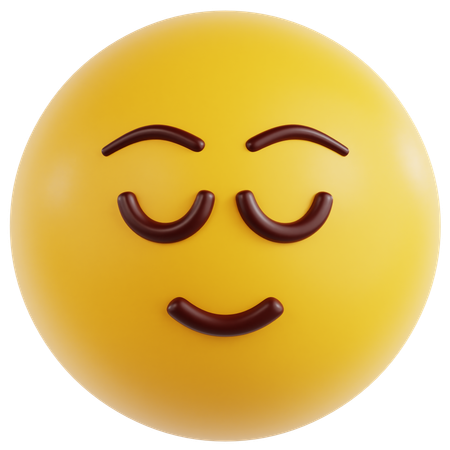 Relieved Face  3D Icon