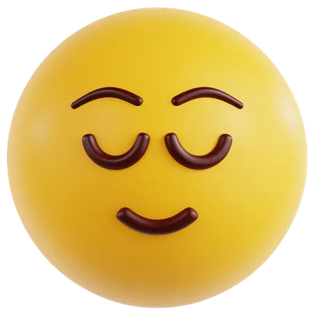 Relieved Face  3D Icon