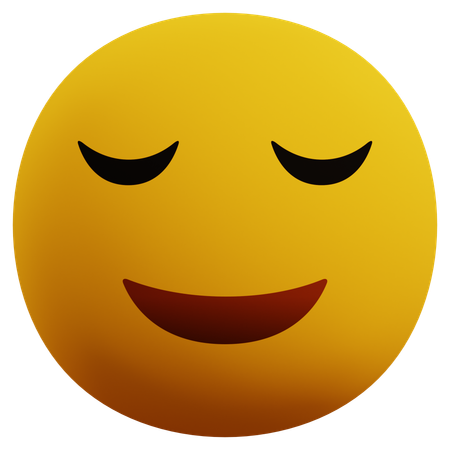안도한 얼굴 이모티콘  3D Icon