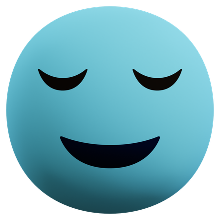 안도한 얼굴 이모티콘  3D Icon