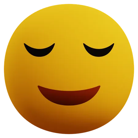Relieved Face Emoji  3D Icon