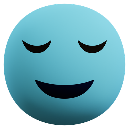 Relieved Face Emoji  3D Icon