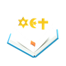3d religious book logo