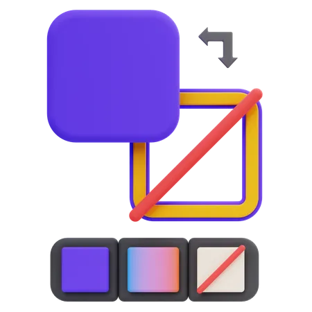 Rellenar y trazar  3D Icon