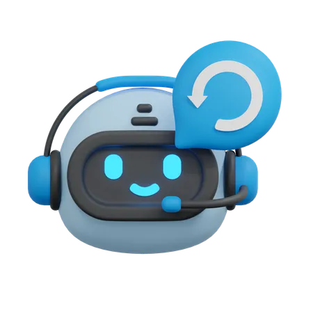 Reload Chatbot Illustration 3D Icon