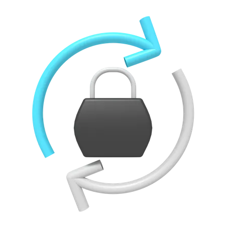 Security Padlock Refresh 3D Icon