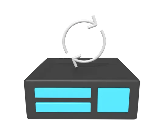 3 D Icon Of Storage Server Reload 3D Icon