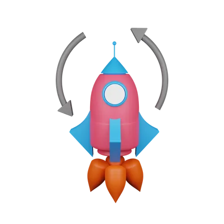 Reload Startup  3D Illustration