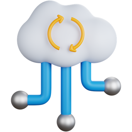 Reloading Cloud  3D Icon