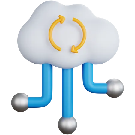 Reloading Cloud  3D Icon