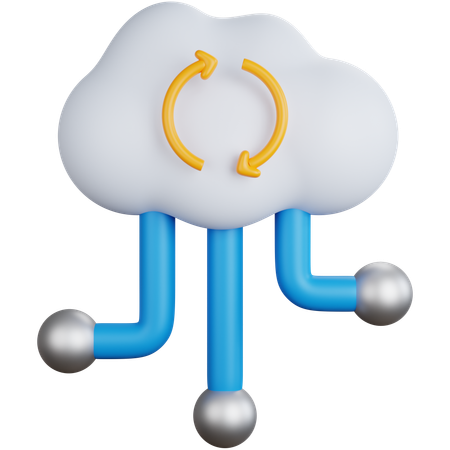 Reloading Cloud  3D Icon