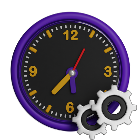 Relógio analógico com mecanismo de engrenagem  3D Icon