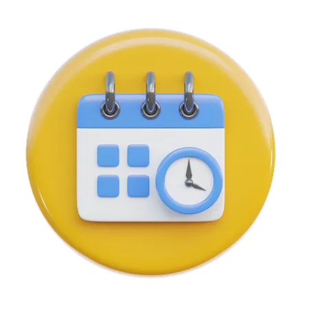 Relógio calendário  3D Icon