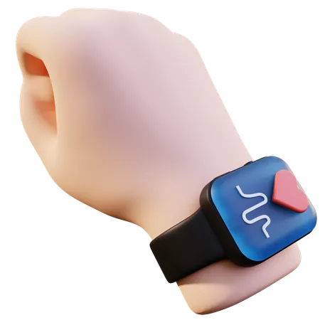 Mão e Smartwatch  3D Icon