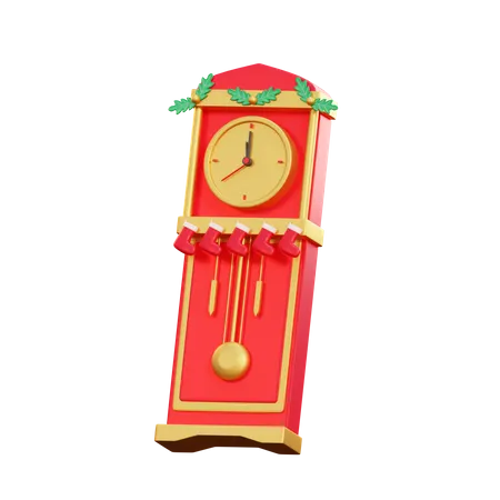 Relógio de natal  3D Illustration