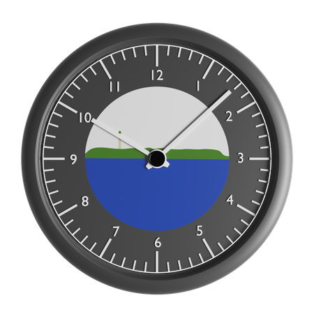 Relógio de parede com a bandeira da Ilha Navassa  3D Icon
