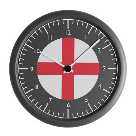Relógio de parede com a bandeira da Inglaterra  3D Icon