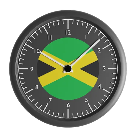 Relógio de parede com a bandeira da Jamaica  3D Icon