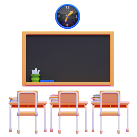 Relógio de sala de aula  3D Icon