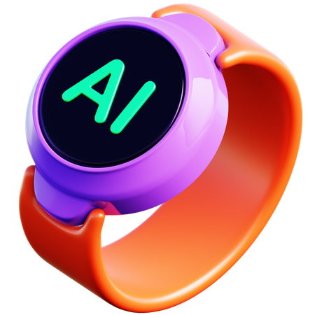 Smartwatch com IA integrada  3D Icon