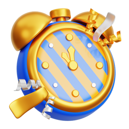 Reloj año nuevo  3D Icon