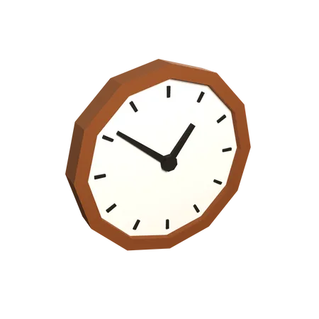 Reloj de baja poli  3D Illustration