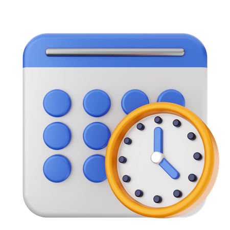 Calendario del reloj  3D Icon