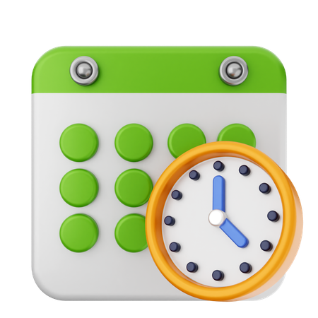 Calendario del reloj  3D Icon