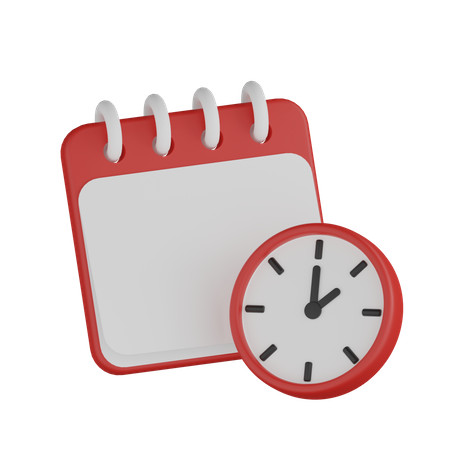 Reloj calendario  3D Icon