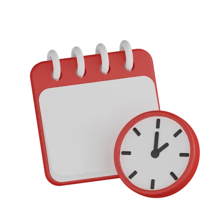 Reloj calendario  3D Icon