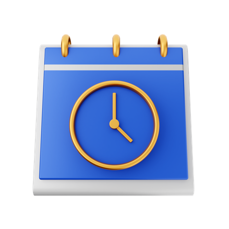 Calendario del reloj  3D Icon