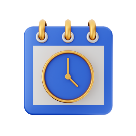 Calendario del reloj  3D Icon