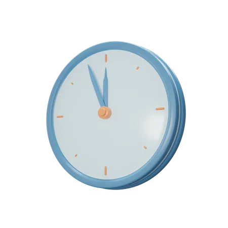 Reloj de año nuevo  3D Icon