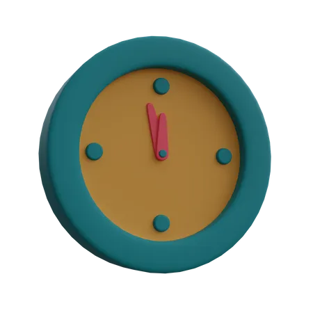 Reloj de año nuevo  3D Icon