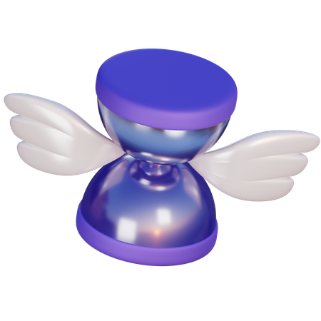 Reloj de arena alado  3D Icon