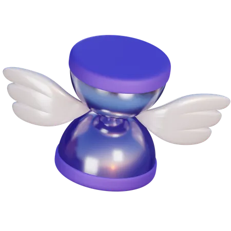 Reloj de arena alado  3D Icon