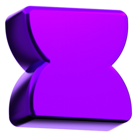 Forma abstracta de reloj de arena  3D Icon