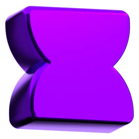 Forma abstracta de reloj de arena  3D Icon