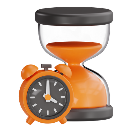 Reloj de arena y reloj  3D Icon