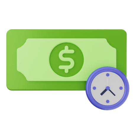 Reloj de dinero  3D Icon