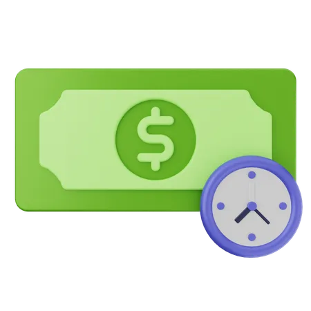 Reloj de dinero  3D Icon