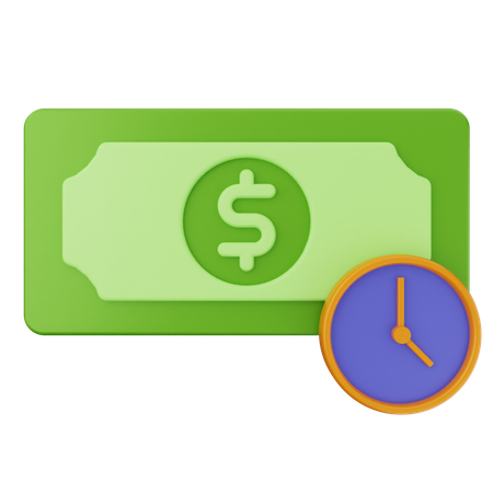 Reloj de dinero  3D Icon