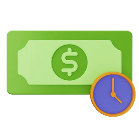 Reloj de dinero  3D Icon