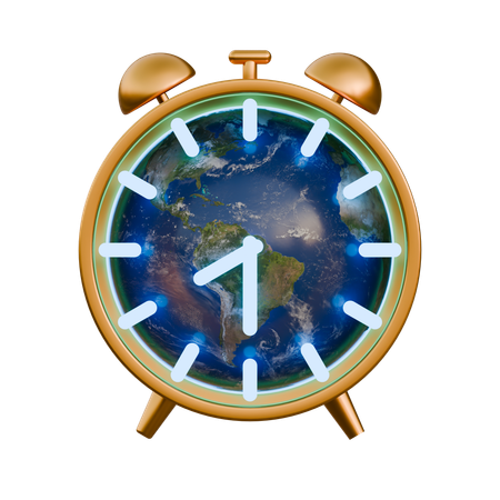 Reloj de la hora del planeta  3D Icon